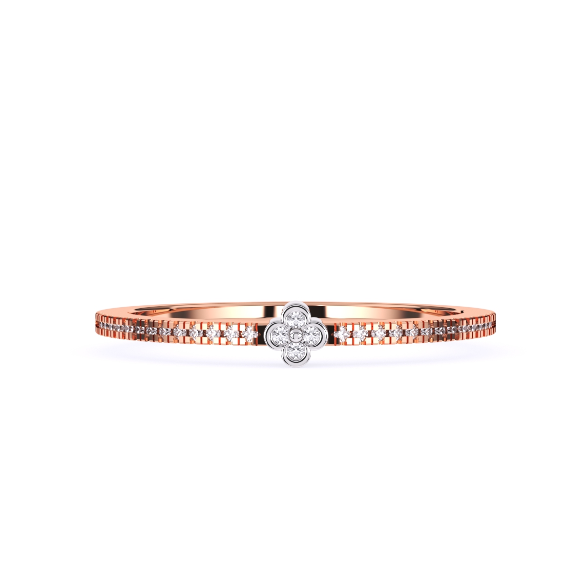 Gorgeous Two Tone Lab Grown Ring